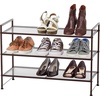 image:imageSimple Houseware 3Tier Stackable Mesh Shoe Rack BlackBronze