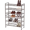 image:imageSimple Houseware 3Tier Stackable Mesh Shoe Rack BlackBronze