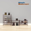 image:imageSimple Houseware 3Tier Stackable Mesh Shoe Rack BlackBronze