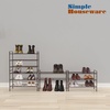 image:imageSimple Houseware 3Tier Stackable Mesh Shoe Rack BlackBronze