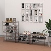 image:imageSimple Houseware 3Tier Stackable Mesh Shoe Rack BlackBronze