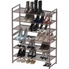 image:imageSimple Houseware 3Tier Stackable Mesh Shoe Rack BlackBronze