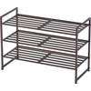 image:imageSimple Houseware 3Tier Stackable Mesh Shoe Rack BlackBronze