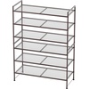 image:imageSimple Houseware 3Tier Stackable Mesh Shoe Rack BlackBronze