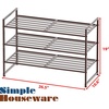 image:imageSimple Houseware 3Tier Stackable Mesh Shoe Rack BlackBronze