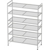 image:imageSimple Houseware 3Tier Stackable Mesh Shoe Rack BlackSilver