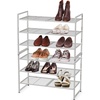 image:imageSimple Houseware 3Tier Stackable Mesh Shoe Rack BlackSilver