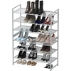 image:imageSimple Houseware 3Tier Stackable Mesh Shoe Rack BlackSilver