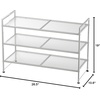 image:imageSimple Houseware 3Tier Stackable Mesh Shoe Rack BlackSilver