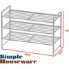image:imageSimple Houseware 3Tier Stackable Mesh Shoe Rack BlackSilver