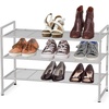 image:imageSimple Houseware 3Tier Stackable Mesh Shoe Rack BlackSilver