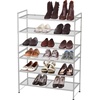 image:imageSimple Houseware 3Tier Stackable Mesh Shoe Rack BlackSilver