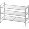 image:imageSimple Houseware 3Tier Stackable Mesh Shoe Rack BlackSilver