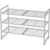 image:imageSimple Houseware 3Tier Stackable Mesh Shoe Rack BlackSilver