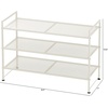 image:imageSimple Houseware 3Tier Stackable Mesh Shoe Rack BlackWhite