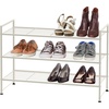 image:imageSimple Houseware 3Tier Stackable Mesh Shoe Rack BlackWhite