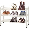 image:imageSimple Houseware 3Tier Stackable Mesh Shoe Rack BlackWhite