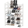image:imageSimple Houseware 3Tier Stackable Mesh Shoe Rack BlackWhite