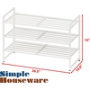 image:imageSimple Houseware 3Tier Stackable Mesh Shoe Rack BlackWhite