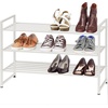image:imageSimple Houseware 3Tier Stackable Mesh Shoe Rack BlackWhite
