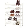 image:imageSimple Houseware 3Tier Stackable Mesh Shoe Rack BlackWhite