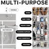 image:imageSimple Houseware 40 Pockets Large Clear Over the Door Shoe Organizer Gray