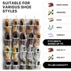 image:imageSimple Houseware 40 Pockets Large Clear Over the Door Shoe Organizer Gray