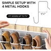 image:imageSimple Houseware 40 Pockets Large Clear Over the Door Shoe Organizer Gray