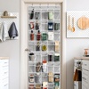 image:imageSimple Houseware 40 Pockets Large Clear Over the Door Shoe Organizer Gray