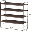 image:imageSimple Houseware 5Tier Shoe Rack Storage Organizer 1524 Pairs GreyBronze