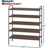image:imageSimple Houseware 5Tier Shoe Rack Storage Organizer 1524 Pairs GreyBronze