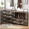 image:imageSimple Houseware 5Tier Shoe Rack Storage Organizer 1524 Pairs GreyBronze