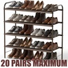 image:imageSimple Houseware 5Tier Shoe Rack Storage Organizer 1524 Pairs GreyBronze