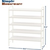 image:imageSimple Houseware 5Tier Shoe Rack Storage Organizer 1524 Pairs GreyWhite
