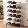 image:imageSimple Houseware 5Tier Shoe Rack Storage Organizer 1524 Pairs GreyWhite