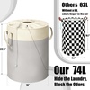 image:imageSimple Houseware 74L Laundry Hamper with Drawstring Closure and Handles2Pack