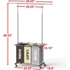 image:imageSimple Houseware Laundry Sorter Cart with Hanging Rod SilverMulti