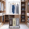 image:imageSimple Houseware Laundry Sorter Cart with Hanging Rod SilverMulti