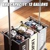 image:imageSimple Houseware Laundry Sorter Cart with Hanging Rod SilverMulti
