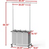 image:imageSimple Houseware Laundry Sorter Cart with Hanging Rod SilverSilver