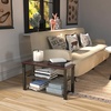 image:imageSimple Houseware Wooden Top Shoe Rack Bench for Entryway GreyDark Brown