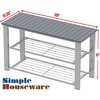 image:imageSimple Houseware Wooden Top Shoe Rack Bench for Entryway GreyGrey