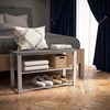 image:imageSimple Houseware Wooden Top Shoe Rack Bench for Entryway GreyGrey