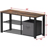 image:imageSimple Houseware Wooden Top Shoe Rack Bench for Entryway GreyRustic Brown