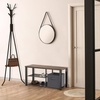 image:imageSimple Houseware Wooden Top Shoe Rack Bench for Entryway GreyRustic Brown