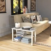 image:imageSimple Houseware Wooden Top Shoe Rack Bench for Entryway GreyWhite