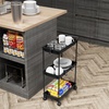 image:imageSimpleHouseware Standard 3Tier Slim Rolling Storage Cart WhiteBlack