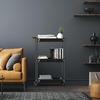 image:imageSimpleHouseware Standard 3Tier Slim Rolling Storage Cart WhiteBlack