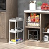image:imageSimpleHouseware Standard 3Tier Slim Rolling Storage Cart WhiteWhite
