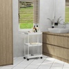 image:imageSimpleHouseware Standard 3Tier Slim Rolling Storage Cart WhiteWhite